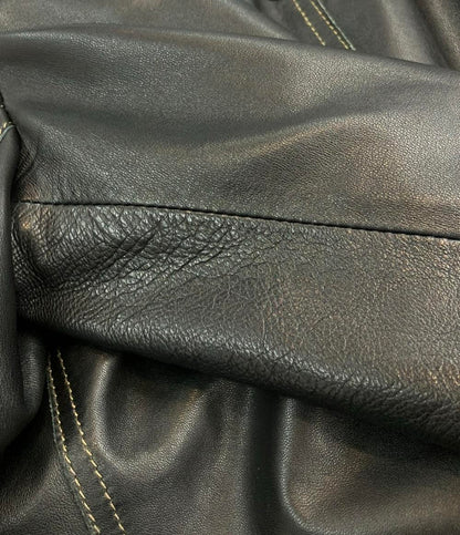 ARMANI JEANS レザージャケット レディース SIZE 42 (M) アルマーニジーンズ