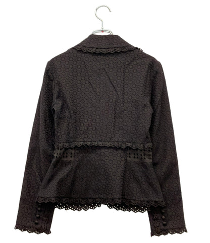 LOUIS VUITTON テーラードジャケット フリル パッチング レース レディース SIZE 36 (S) ルイ・ヴィトン