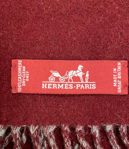 美品 HERMES マフラー カシミヤ100% カザック メンズ レディース エルメス