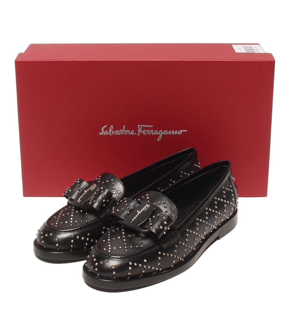 美品 サルヴァトーレフェラガモ ローファー VIVALDO スタッズ レディース SIZE 4 1/2 (XS) Salvatore Ferragamo