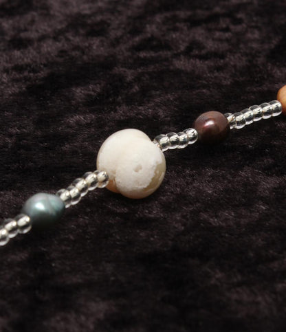 ロングネックレス 淡水マルチカラーパール レディース