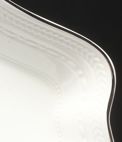 美品 WEDGWOOD ダイヤディッシュ 皿 22cm インタグリオ プラチナ ウエッジウッド