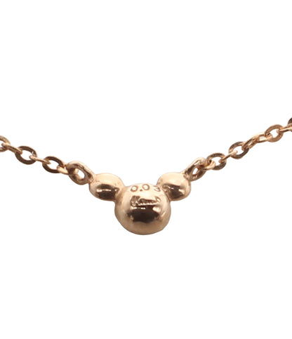 美品 Disney K.UNO ネックレス K18 ダイヤ 0.03ct ミッキーモチーフ レディース ディズニー