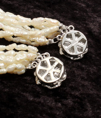 美品 10連ネックレス 10連ブレスレット 淡水パール 2点セット レディース