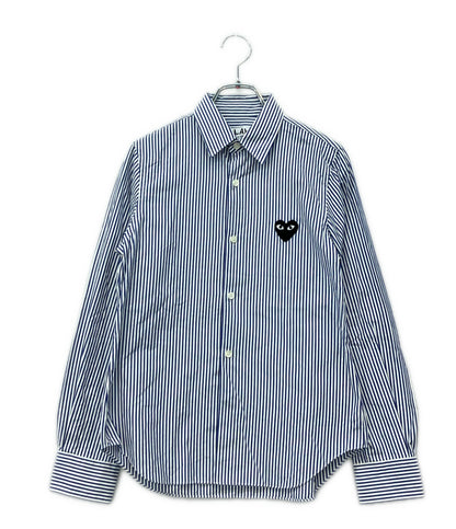 PLAY COMME des GARCONS 長袖 ストライプ シャツ メンズ SIZE S プレイコムデギャルソン