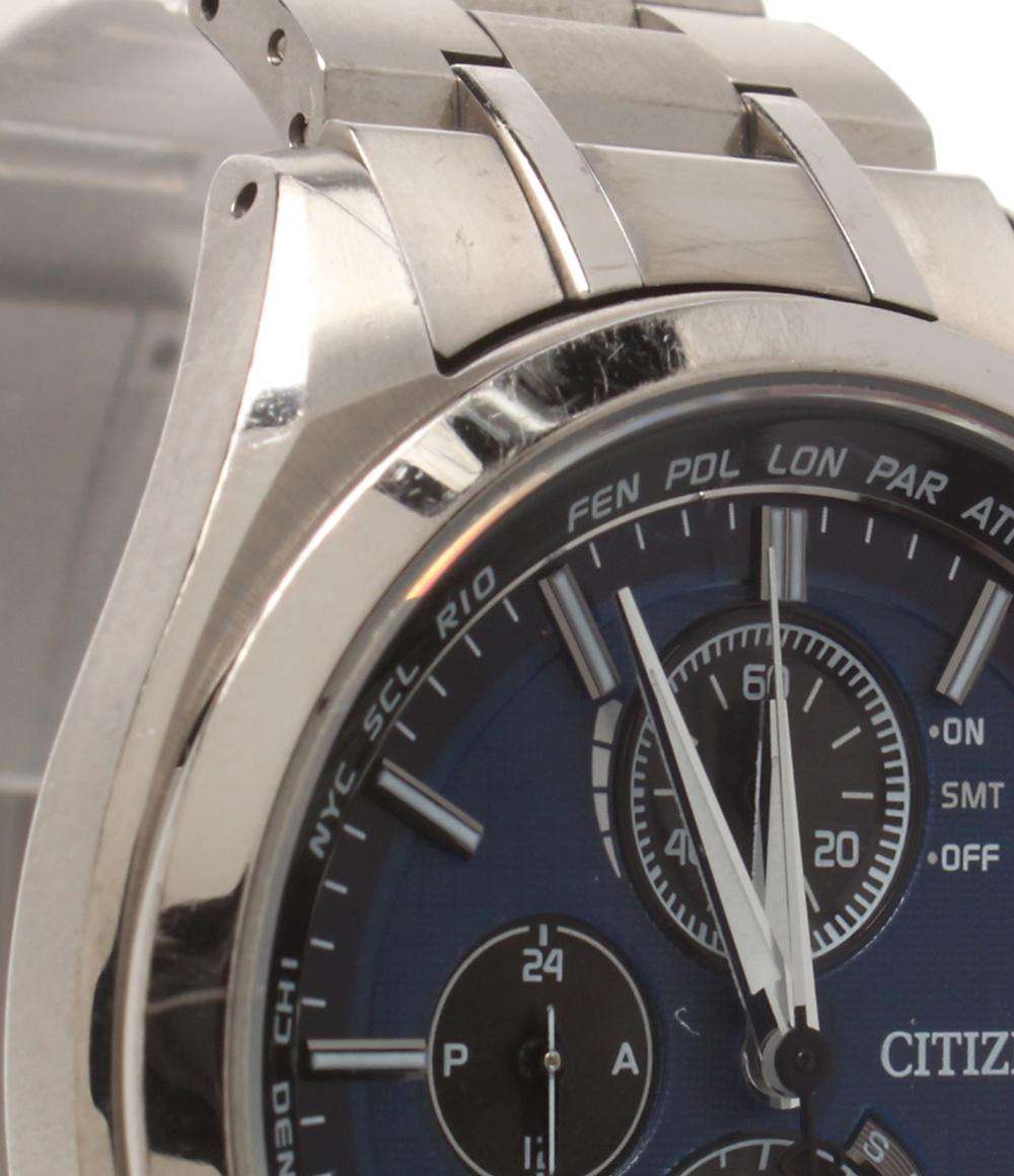 CITIZEN 腕時計 アテッサ ATTESA ソーラー ブルー H804-T018696 メンズ