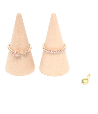 美品 BIZOUX リング 指輪 K18 ダイヤ 0.08ct ローズクオーツ ペリドット ペンダントトップ　3点セット レディース ビズー