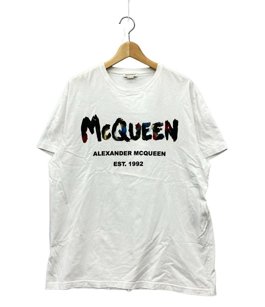 アレキサンダーマックイーン グラフィティペイントロゴTシャツ メンズ SIZE M Alexander McQueen