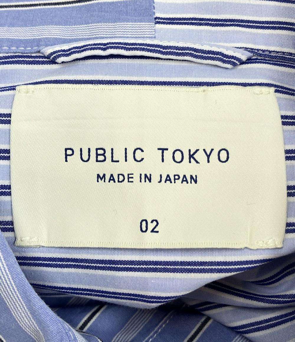 美品 パブリックトウキョウ 長袖シャツ ストライプ メンズ SIZE 2 (M) PUBLIC TOKYO