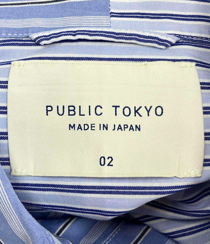 美品 パブリックトウキョウ 長袖シャツ ストライプ メンズ SIZE 2 (M) PUBLIC TOKYO