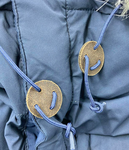 美品 ザノースフェイスパープルレーベル フーデッドファー シームレス ダウンジャケット レディース SIZE M THE NORTH FACE PURPLE LABEL