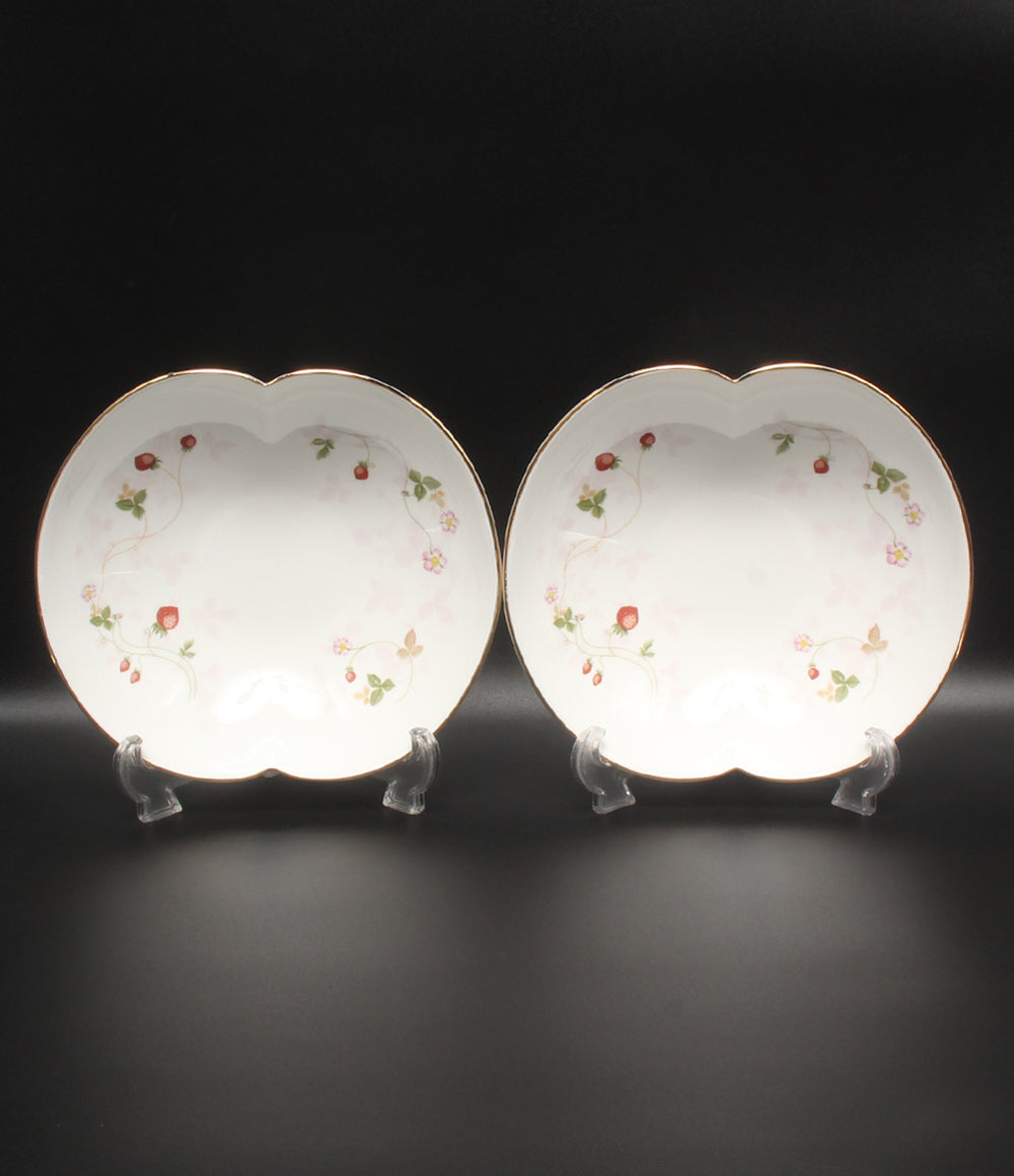 美品 WEDGWOOD マリアージュボウル 皿 2点セット 20cm ワイルドストロベリー ウエッジウッド