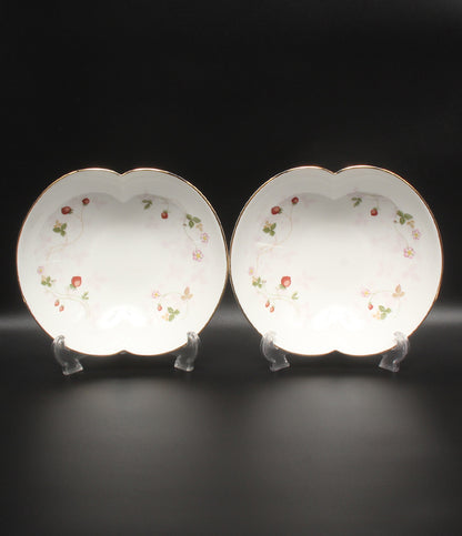 美品 WEDGWOOD マリアージュボウル 皿 2点セット 20cm ワイルドストロベリー ウエッジウッド