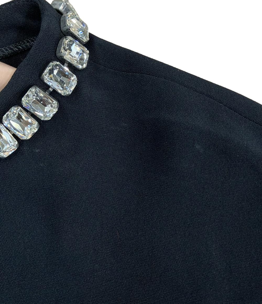 ヌメロ ヴェントゥーノ 半袖ワンピース ビジュー付き レディース SIZE 48