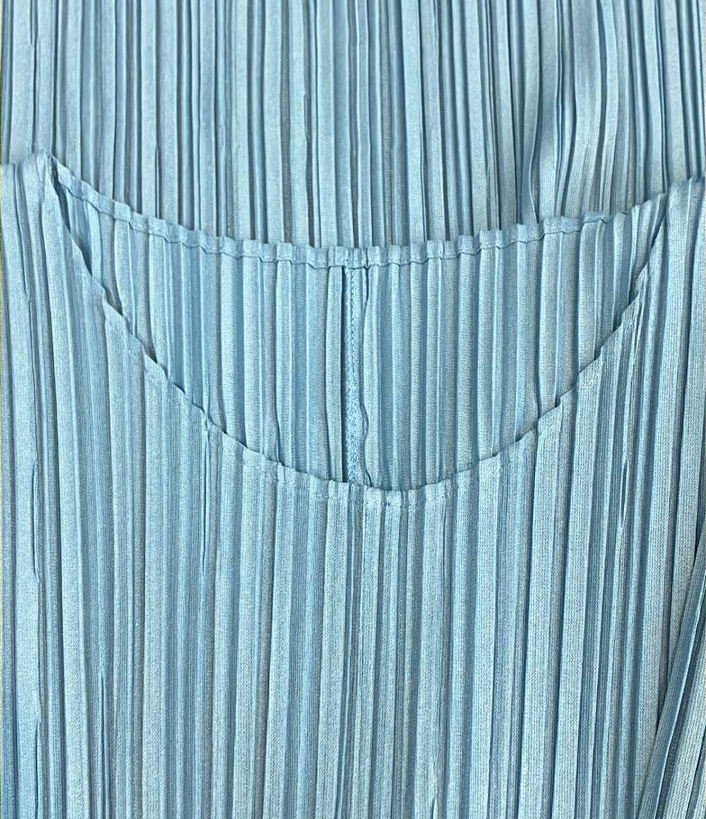 美品 PLEATS PLEASE メロウプリーツ 五分袖 ロングワンピース レディース SIZE 5 プリーツプリーズ