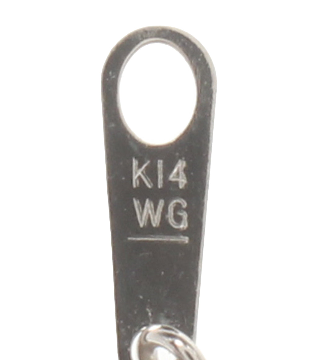 美品 ネックレス K14WG ロンドンブルートパーズ21.08ct レディース
