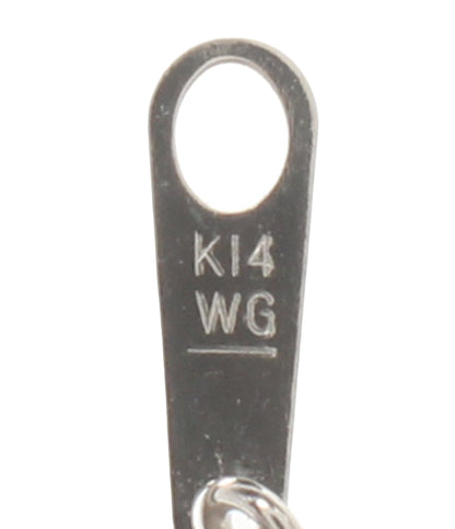 美品 ネックレス K14WG ロンドンブルートパーズ21.08ct レディース