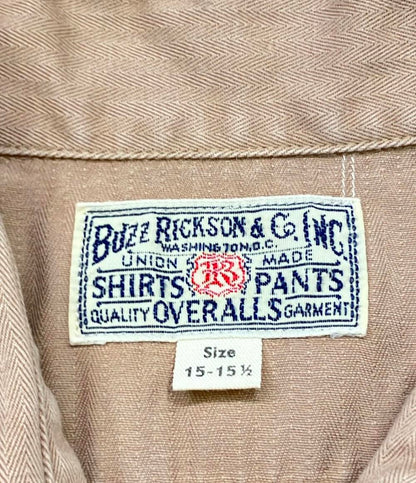 バズリクソンズ 半袖ワークシャツ ヘンリーボーン ミリタリー メンズ SIZE 15-15 (M) Buzz Rickson's