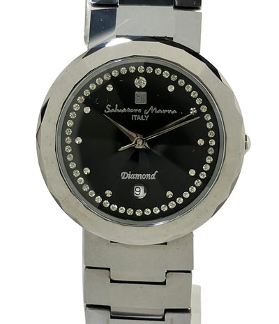 Salvatore Marra 腕時計 クオーツ ブラック SM-6025 レディース サルバトーレマーラ