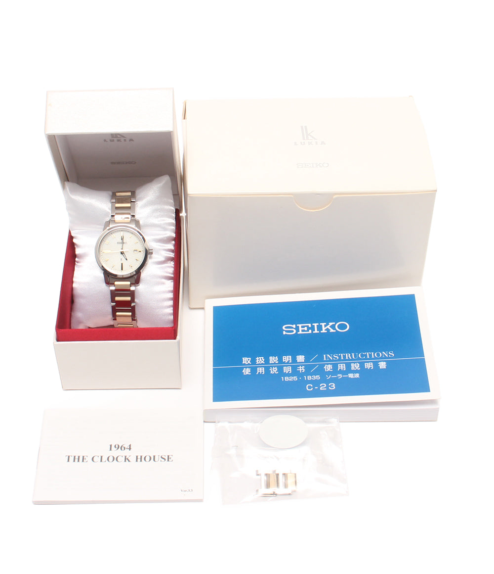 SEIKO 腕時計 ルキア ソーラー ホワイト 1B35-0AN0 レディース セイコー