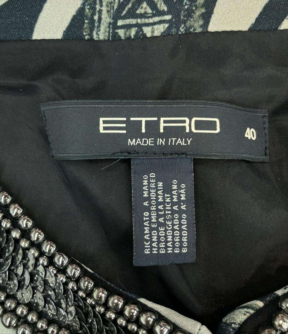 ETRO チュニック ゼブラ ビーズ 装飾 112-17735-9702 レディース SIZE 40 (S) エトロ