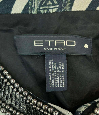 ETRO チュニック ゼブラ ビーズ 装飾 112-17735-9702 レディース SIZE 40 (S) エトロ