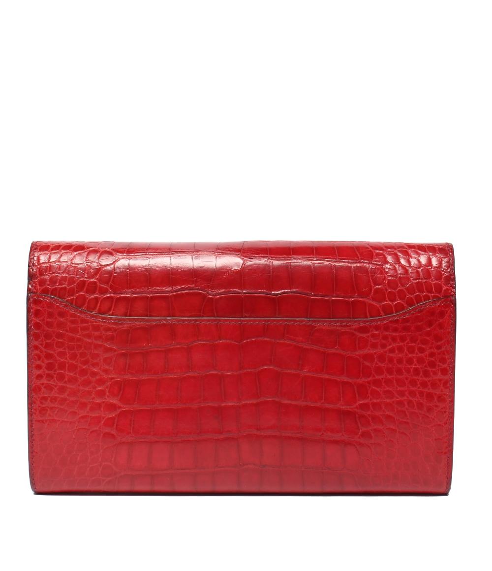 エルメス 長財布クロコダイル アリゲーター C刻印 コンスタンスロング レディース HERMES