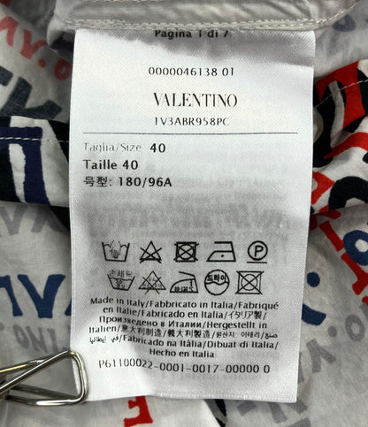 ヴァレンティノ マニフェスト クロスワードプリント長袖シャツ メンズ SIZE 40 (M) VALENTINO