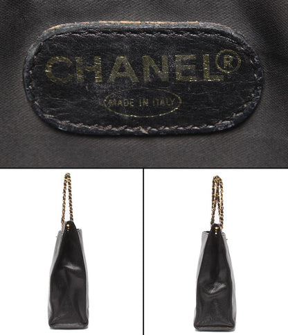 CHANEL チェーントートバッグ ゴールド金具 5番台 キャビアスキン ココマーク レディース シャネル