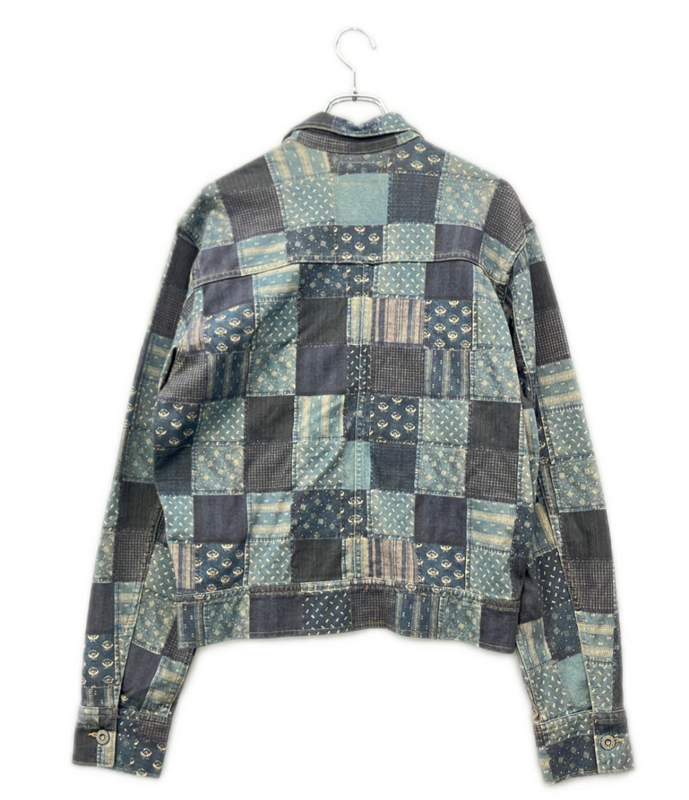 RRL Ralph Lauren パッチワークプリント ジャージー ジャケット メンズ SIZE S ダブルアールエル ラルフローレン