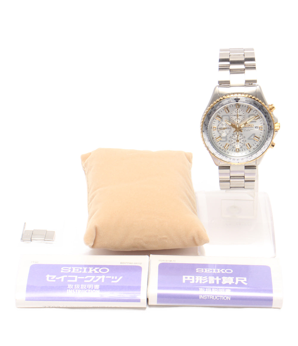 SEIKO 腕時計 クオーツ シルバー 7T92-0CF0 メンズ セイコー