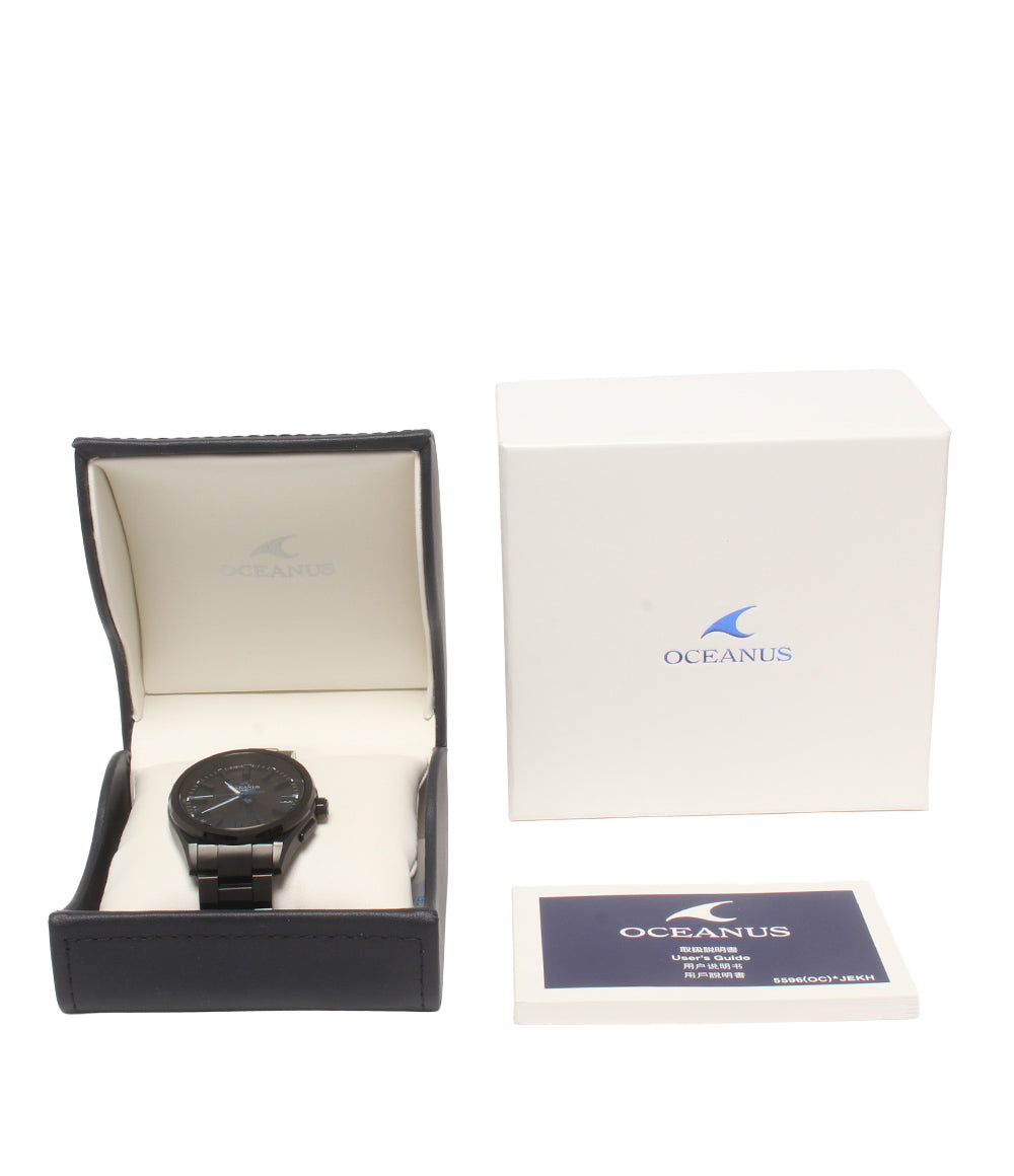 美品 CASIO 腕時計 オシアナス OCEANUS ソーラー ブラック OCW-T200