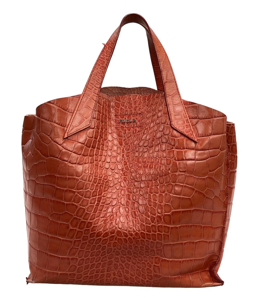 Furla ハンドバッグ クロコ型押し レディース フルラ