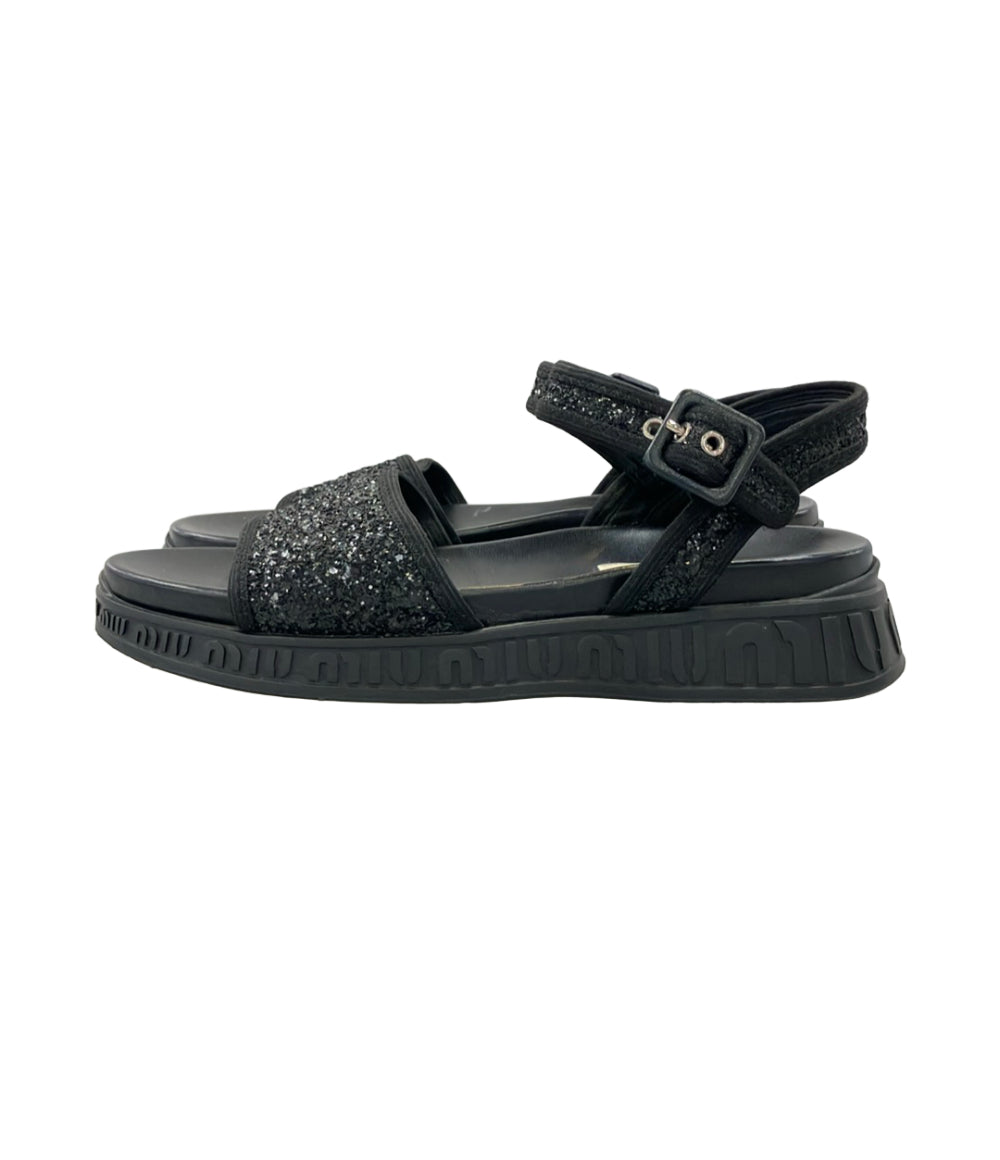 MIUMIU スポーツサンダル グリッター レディース SIZE 37 1/2 (24.5cm) ミュウミュウ