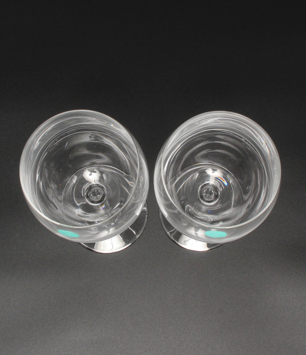 美品 Tiffany & Co. ワイングラス 2点セット ペア カデンツ ティファニー