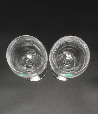 美品 Tiffany & Co. ワイングラス 2点セット ペア カデンツ ティファニー