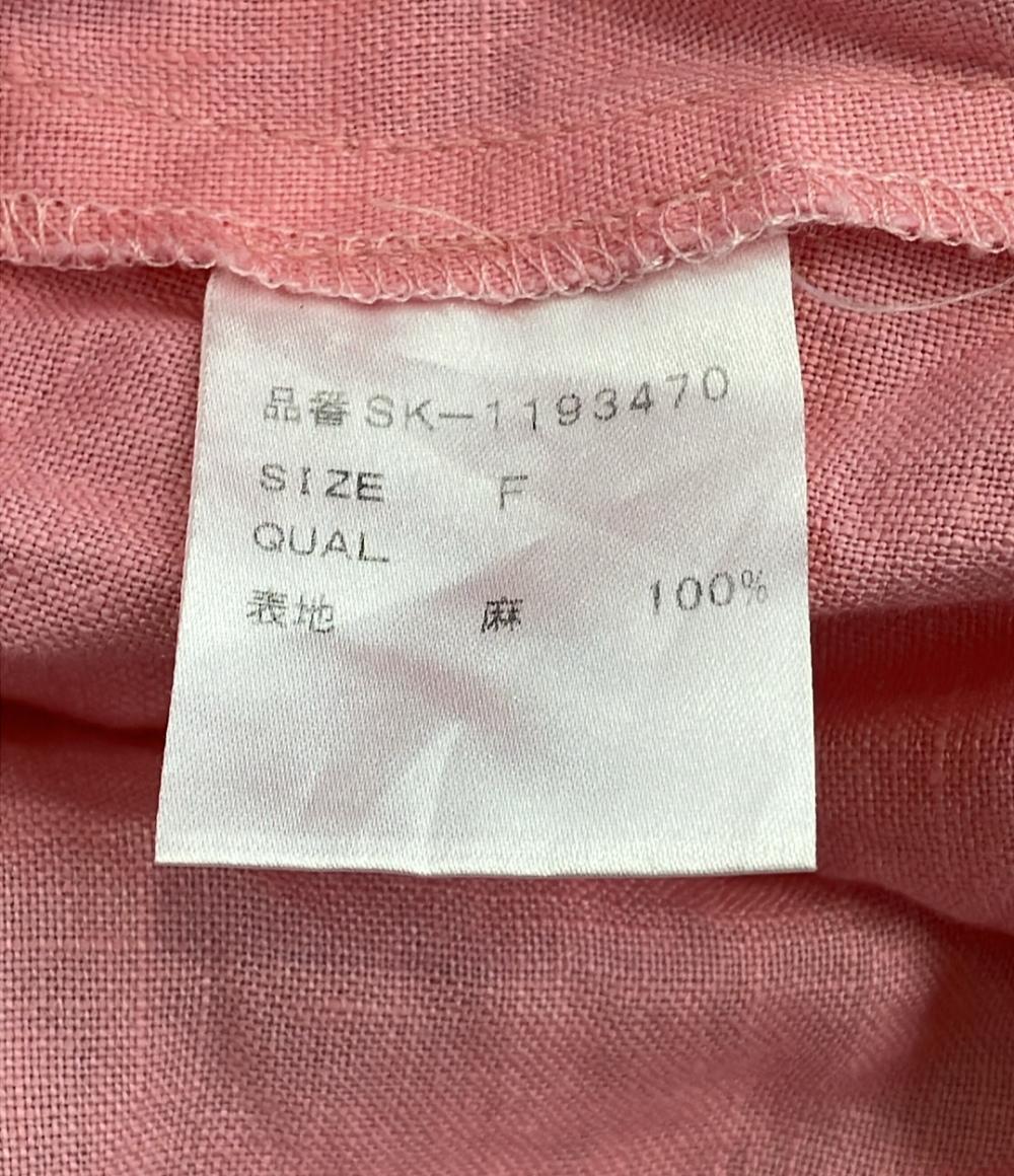 ツルバイマリコオイカワ 半袖リネンワンピース レディース SIZE F (M) Tsuru by Mariko Oikawa