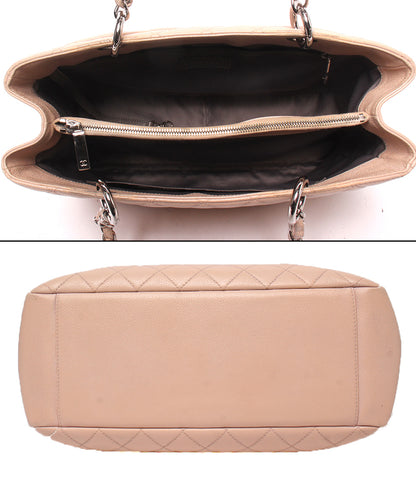 CHANEL チェーントートバッグ シルバー金具 8番台 キャビアスキン グランドショッピング GST レディース シャネル