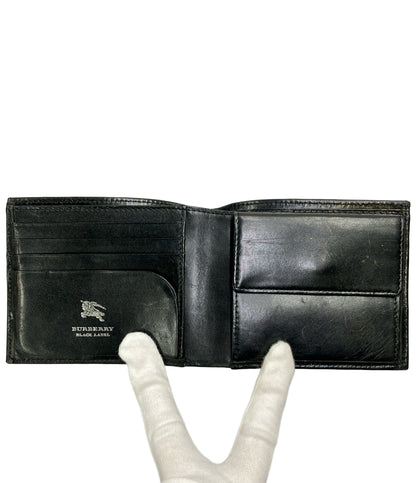 訳あり BURBERRY BLACK LABEL 二つ折り財布 メンズ バーバリーブラックレーベル