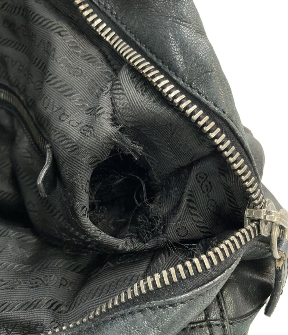 訳あり PRADA トートバッグ ハンドバッグ レザー レディース プラダ