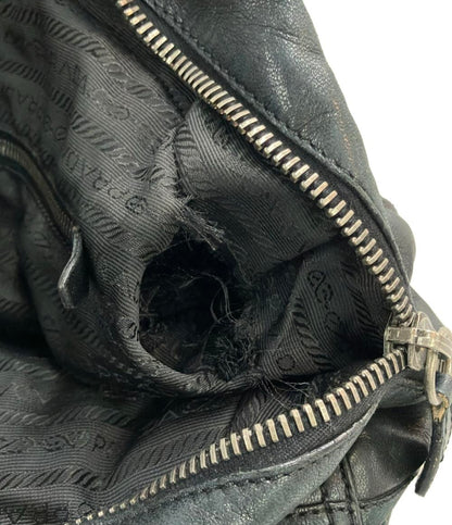 訳あり PRADA トートバッグ ハンドバッグ レザー レディース プラダ