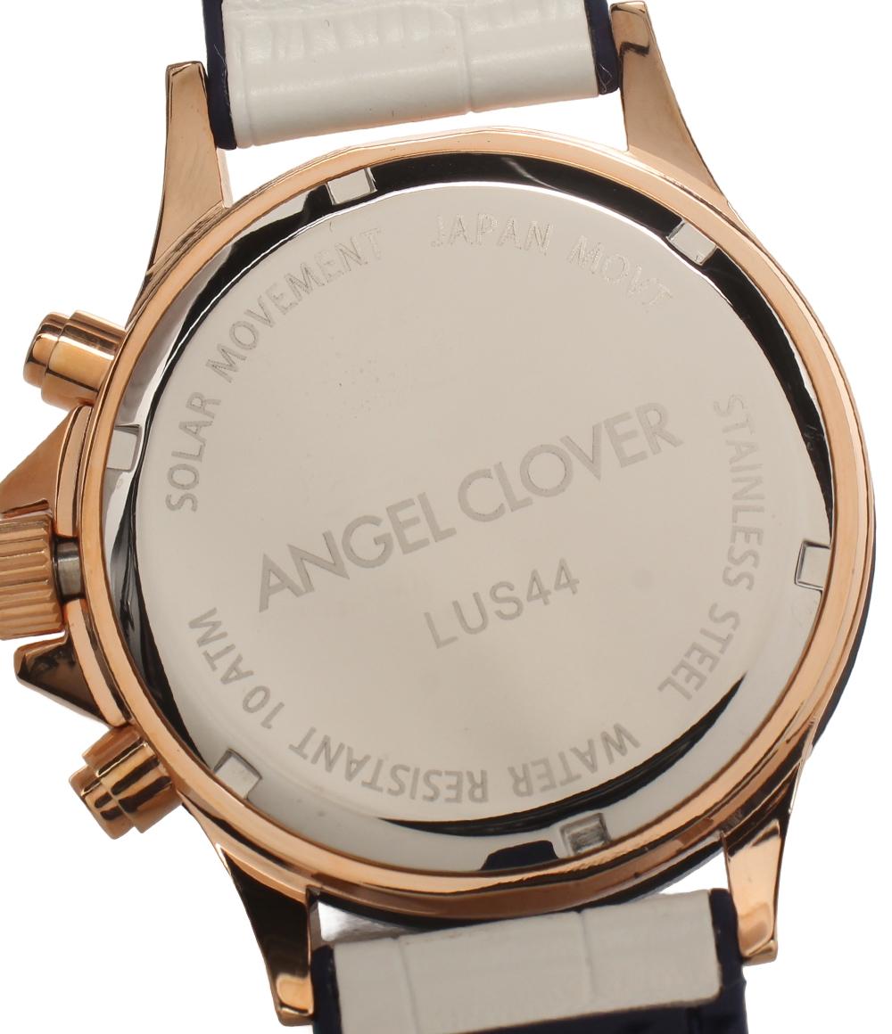 美品 Angel Clover 腕時計 ソーラー ホワイト系 LUS44 メンズ エンジェルクローバー