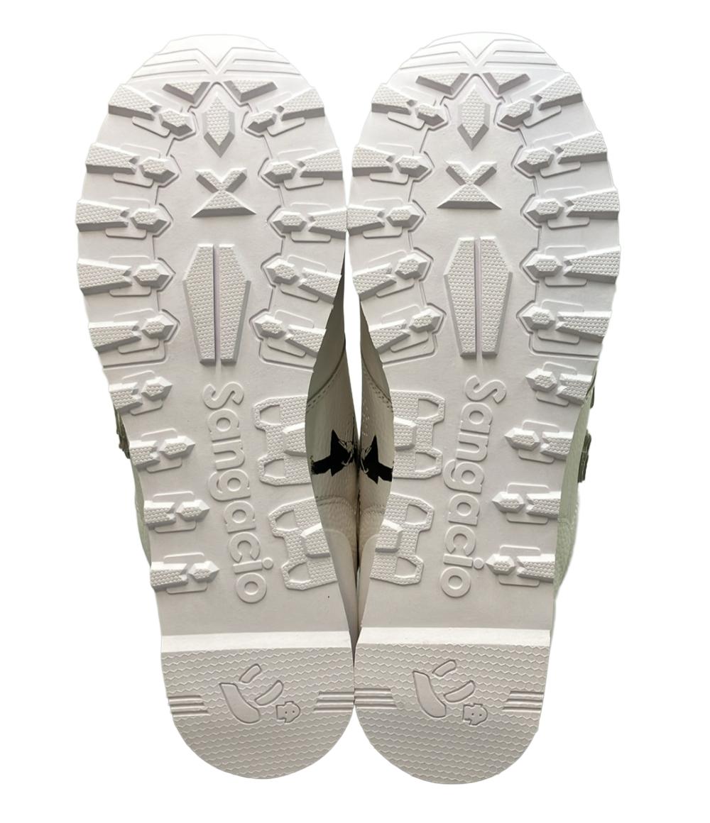 美品 Sangacio BRANDALISED ローカットスニーカー にゅ～ず PURE WHITE メンズ SIZE 28.5 サンガッチョ ブランダライズド