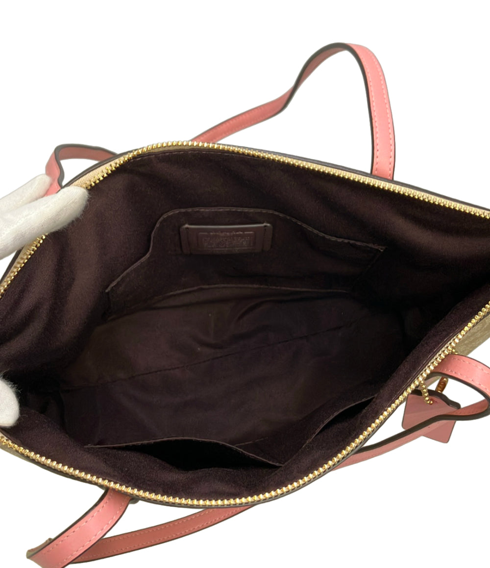美品 COACH トートバッグ ショルダーバッグ 肩掛け シグネチャー 4455 レディース コーチ