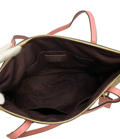 美品 COACH トートバッグ ショルダーバッグ 肩掛け シグネチャー 4455 レディース コーチ