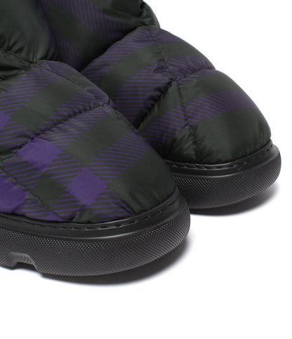 美品 BURBERRY ショートブーツ CHECK PILLOW BOOTS レディース SIZE 35 バーバリー