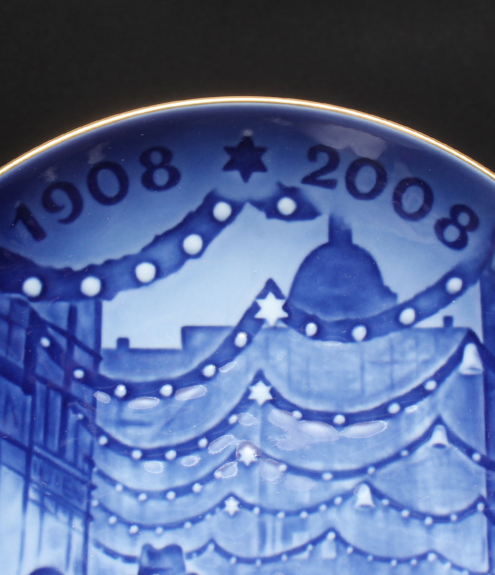 美品 Royal Copenhagen イヤープレート 2004 飾り皿 15cm センテニアル1908-2008 ロイヤルコペンハーゲン