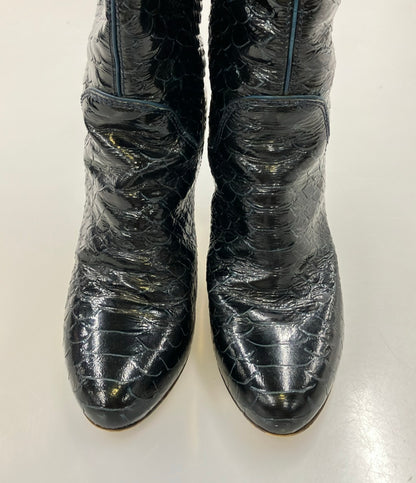Sergio Rossi ロングブーツ パイソン レディース SIZE 35 (22.5cm) セルジオロッシ