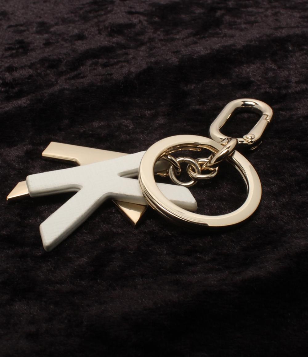 美品 フルラ キーリング イニシャルK カラビナ レディース Furla