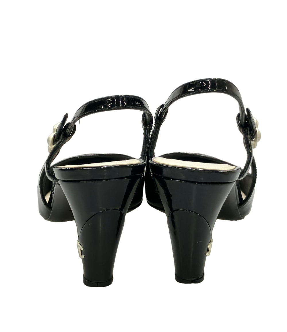 CHANEL バックストラップパンプス  パテントカメリア G27202 レディース SIZE 35.5 シャネル